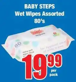 Boxer BABY STEPS Wet Wipes Assorted 80's offer
