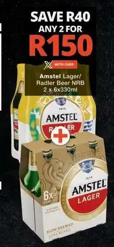 Checkers Amstel Lager/Radler Beer NRB offer