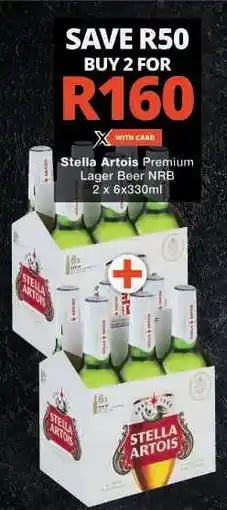 Checkers Stella Artois Premium Lager Beer NRB offer