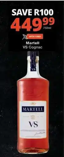 Checkers Martell VS Cognac offer