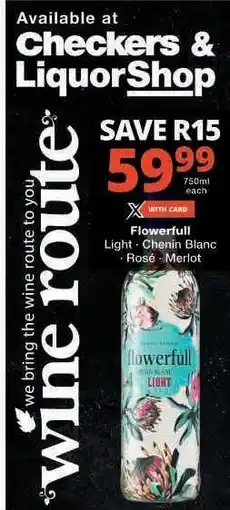Checkers Flowerfull Wine offer