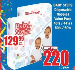 Boxer BABY STEPS Disposable Nappies Value Pack offer