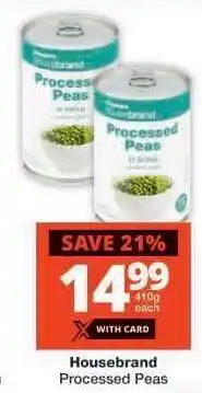 Checkers Housebrand Processed Peas offer