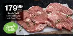 Checkers Simple Truth Certified Natural Lamb Braai Chops offer
