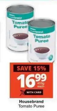 Checkers Housebrand Tomato Puree offer