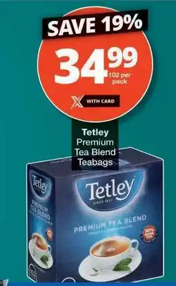 Checkers Tetley Premium Tea Blend Teabags offer