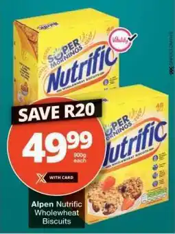 Checkers Alpen Nutrific Wholewheat Biscuits offer