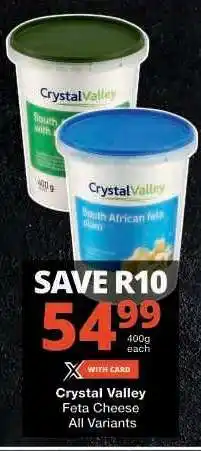 Checkers CRYSTAL VALLEY FETA CHEESE offer