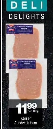Checkers Kaiser Sandwich Ham offer