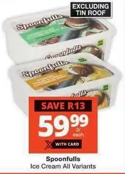 Checkers Spoonfulls Ice Cream offer