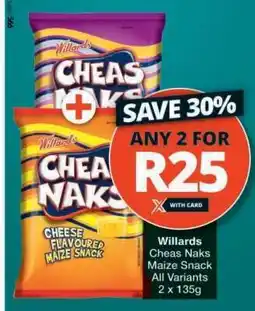 Checkers Willards Cheas Naks offer