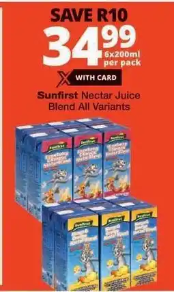 Checkers Sunfirst Nectar Juice Blend All Variants offer