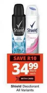 Checkers Shield Deodorant offer