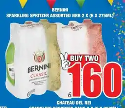 Boxer BERNINI SPARKLING SPRITZER ASSORTED NRB 2 X (6 X 275ML) offer