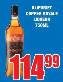 Boxer KLIPDRIFT COPPER ROYALE LIQUEUR 750ML offer