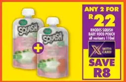 Shoprite Rhodes Squish Baby Food Pouch offer
