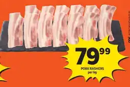 Shoprite PORK RASHERS per kg offer
