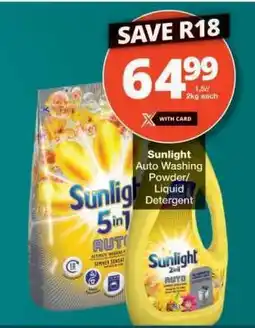Checkers Sunlight Auto Washing Powder/Liquid Detergent offer