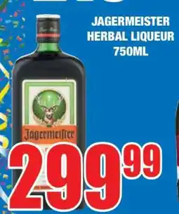 Boxer Jagermeister Herbal Liqueur 750ml offer