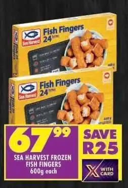 Shoprite Sea Harvest Frozen Fish Fingers offer