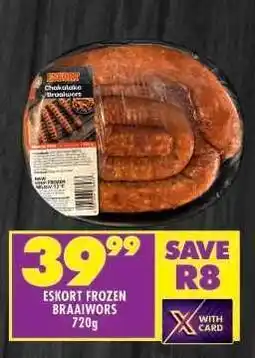 Shoprite ESKORT FROZEN BRAAIWORS 720g offer