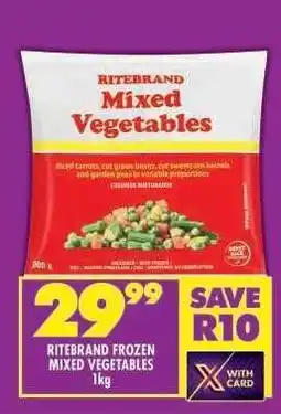 Shoprite RITEBRAND FROZEN MIXED VEGETABLES 1kg offer