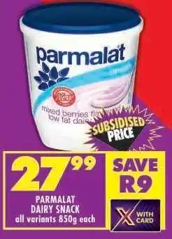 Shoprite PARMALAT DAIRY SNACK offer