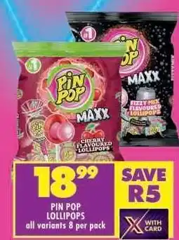 Shoprite Pin Pop Lollipops offer