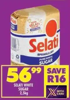 Shoprite Selati White Sugar-2.5Kg offer
