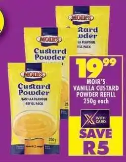 Shoprite MOIR'S VANILLA CUSTARD POWDER REFILL offer