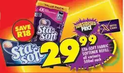 Shoprite STA-SOFT FABRIC SOFTENER REFILL offer