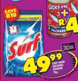 Shoprite Surf Hand Washing Powder-2Kg offer