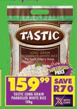 Shoprite Tastic Long Grain Parboiled White Rice 10kg offer
