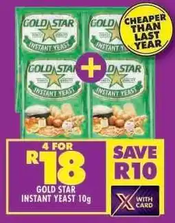 Shoprite GOLD STAR INSTANT YEAST 10g offer