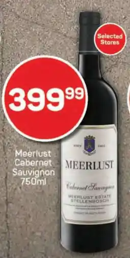 Pick n Pay Meerlust Cabernet Sauvignon 750ml offer