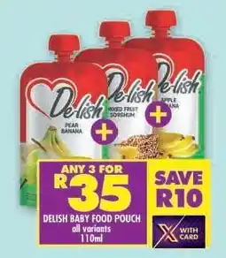 Shoprite DELISH BABY FOOD POUCH offer