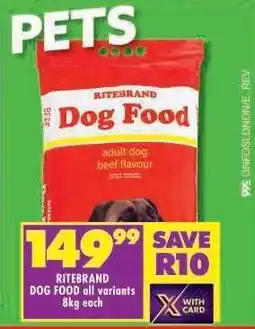 Shoprite RITEBRAND DOG FOOD all variants 8kg each offer