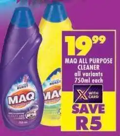 Shoprite MAQ ALL PURPOSE CLEANER offer