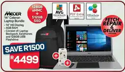 Pick n Pay Hypermarket Mecer 14 Celeron Laptop Bundle offer