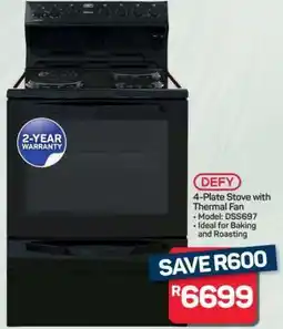Pick n Pay Hypermarket DEFY 4-Plate Stove with Thermal Fan offer