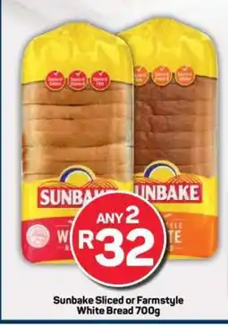 Pick n Pay Sunbake Sliced or Farmstyle White Bread 700g offer