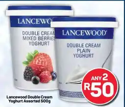 Pick n Pay Lancewood Double Cream Yoghurt Assorted 500g offer