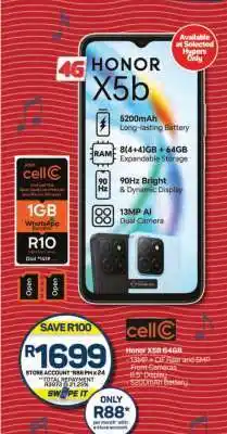 Pick n Pay HONOR X5b 64GB offer