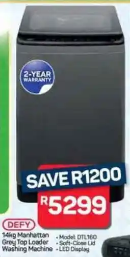 Pick n Pay Hypermarket DEFY Manhattan Grey Top Loader Washing Machine offer