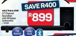 Pick n Pay Hypermarket Ultra-Link 2.1 Channel Soundbar with Wireless Subwoofer offer
