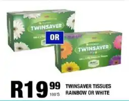 Take 'n Pay Twinsaver tissues rainbow or white offer