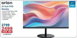 Incredible Connection Orion 27-inch FHD Monitor offer
