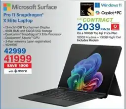 Incredible Connection Microsoft Surface Pro 11 Snapdragon X Elite Laptop offer