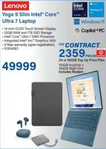 Incredible Connection Lenovo Yoga 9 Slim Intel Core Ultra 7 Laptop offer