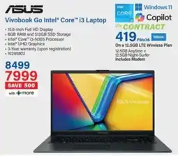 Incredible Connection ASUS Vivobook Go Intel Core i3 Laptop offer